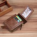 Vintage Small Men's Wallet Pu Leather Short Purse Men Hasp Zipper Clutch Solid Card Holder Money Bag Wallet Male Pocket.