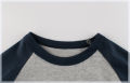 DSstyles Boys Long Sleeve Shirts Cotton Round Neck Tees Sleeve Patchwork Color T-shirt Fashionable Children's Tops. 