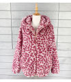 2Female Leopard Print Faux Fur Coat Loose Fashion Thickened Plush Hooded Jacket Women's Winter Coats Factory Direct Sales. 