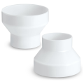 6 to 4 Inch Duct Reducer Increaser ABS Air Duct Adapter Duct Fan or Dryer Vent Adapter Pipe Connector White.