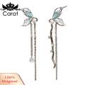 Carat Women Drop Earrings Chic Butterfly Tassel Earrings with Faux Pearls Rhinestones Trendy Asymmetric Design for Women Perfect for Fashionistas Rhinestones Inlaid Earrings. 