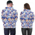 Man and Woman Hoodie 3D Anime Ahegao Sweater Leisure Top Shirt for Couples.