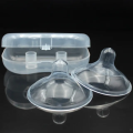 2 Piece Nipple Shield with Carrying Box BreastFeeding Nipple 1box. 