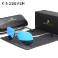 KINGSEVEN, Cool Aluminum Magnesium Frame Sunglasses, Premium Polarized Rimless Aviator Sunglasses, For Men Women Outdoor Sports Driving Fishing Cycling Supply Photo Prop. 