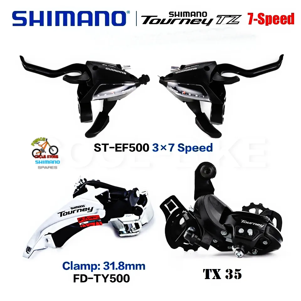 SHIMANO TOURNEY Bike Speed Combo Derailleur Kit Set Bicycle