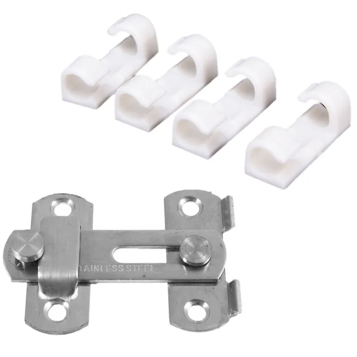 1Set%20Hasp%20Latch%20METAL%20Hasp%20Latch%20Lock%20Sliding%20Door%20Lock%20for%20Window%20Cabinet%20Fitting%20&%2020Pcs%20Wire%20Fixing%20Clamp%20Clip%20White%20-%20Image%203
