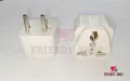 Travel Converter Socket  2 pin to 3 pin Adapter Converter Durable Hard Plastic 2pcs. 
