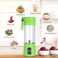 Mini USB Rechargeable Portable Electric Fruit Juicer with 6 blades - Efficient Smoothie Maker and Blender Machine.
