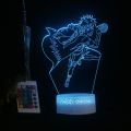 RA Naruto Uchiha Itachi Ki Kakashi 3D night light LED light 7/16 color three-dimensional small table lamp birthday gift. 