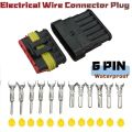 6 Pin Way Waterproof Electrical Wire Connector Plug new MA. 