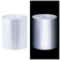 2 pcs 50mm × 3 meter Adhesive Tape Warning Tape Reflector Tape Security Marking Tape White and Red.