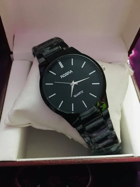 Rosra%20fashion%20Stainless%20steel%20quartz%20Casual%20Wrist%20Watch%20for%20man-Black%20-%20Image%202