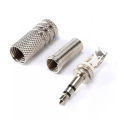 3.5mm Male Headphone Audio Jack Plug Connector - Metal Housing. 