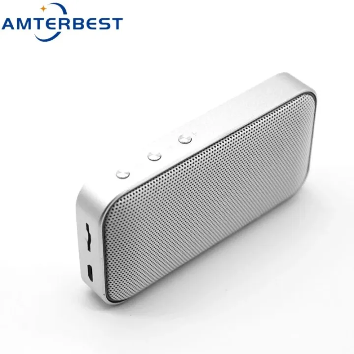 AMTERBEST Mini Wireless Portable Bluetooth Speaker Super Slim Design Super Bass with Thinnest and Lightest Design for Phones