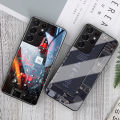 For Samsung Galaxy S21 Ultra Back Cover Version Theme Case Tempered Glass Protection shockproof Cover for Samsung S21 Ultra case Transparent Circuit Board Design Full Coverage Phone cases. 