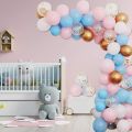 75 Kit Balloon Garland,White Balloons+Pink Balloons+Blue Balloons+Gold Confetti Balloons,Birthday Balloons Party Decor. 