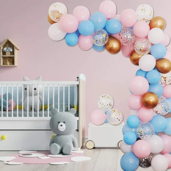 75%20Kit%20Balloon%20Garland,White%20Balloons+Pink%20Balloons+Blue%20Balloons+Gold%20Confetti%20Balloons,Birthday%20Balloons%20Party%20Decor%20-%20Image%204