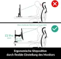 Arctic Z2 Gen 3 Desk Mount Dual Monitor Arm - Ergonomic Solution for Dual 13" to 32" Monitors(6 years warranty). 