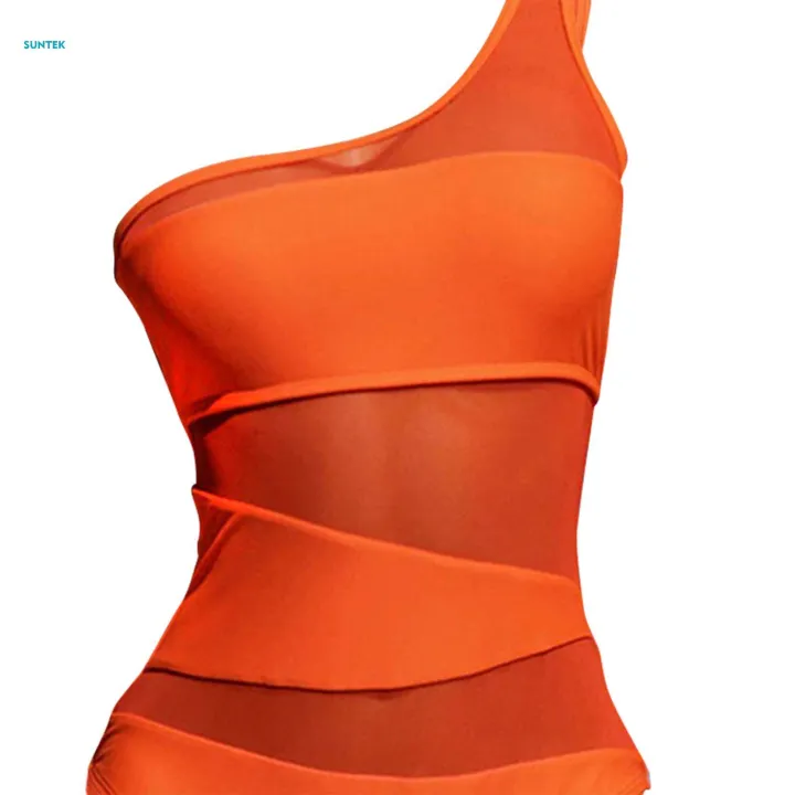 Women%20Swimsuit%20Beachwear%20Padded%20Cup%201%20Piece%20Bikini%20for%20Holiday%20Surfing%20Beach%20XL%20Orange%20-%20Image%209