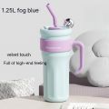 1.25L Tumblers With Handle Insulated Mugs With Lids And Straws Vacuum Insulated Car Cup Coffee Travel Tumbler Cups. 