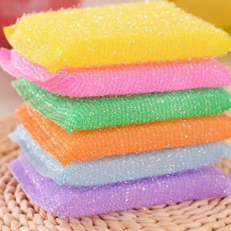 4%20Pcs%20Soft%20Sponge%20Dish%20Washer%20Pad%20-%20Multicolor%20-%20Image%204
