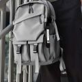 Zebra Fashionable Laptop and Travelling Backpack Gray SZ005. 