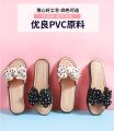 2023 Summer new fairy -style slippers Female indoor home furnishings Korean bow cute one sand slippers.