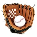 9.5 inch outdoor sports baseball glove training equipment with thickened infield pitcher baseball - brown. 