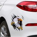 TOHAYIE Eagle Tear 3D Car Stickers Scratches Domineering Car Body Rear Bumper Decoration Stickers Motorcycle Stickers. 