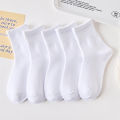 I LOVE DADDY&MUMMY Korean Thick Cotton White Baby Socks for Boys Girls Breathable Over 3 Years Infant Toddler Middle Tube Sock Sweat-Absorbing Kids Sports Socks. 