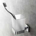 Toothbrush Holder Home Glass Cup SQAURE/ ROUND Shape Stainless Steel Toilet Wall Mounted Bathroom Organizer. 