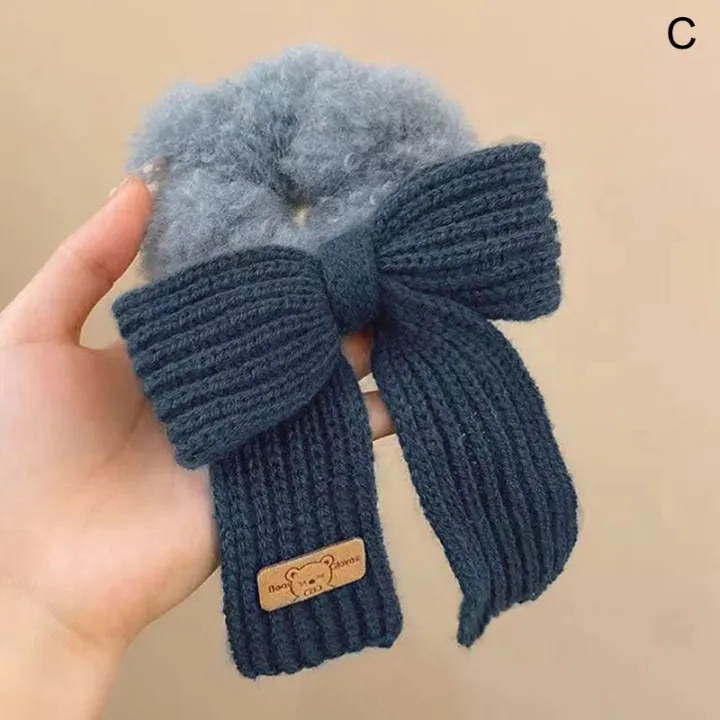 New%20Scrunchie%20Women%20Warm%20Hair%20Scrunchies%20Winter%20Knit%20Hair%20Ties%20Bow%20Hair%20Bands%20Plush%20Elastic%20Band%20Hair%20Accessories%20-%20Image%205