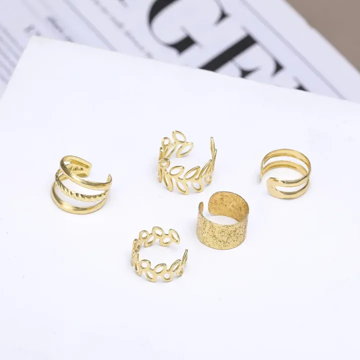 5Pcs/Lot%20Vintage%20Leaves%20Ear%20Cuff%20Non-Piercing%20Fake%20Cartilage%20Clip%20Earrings%20For%20Women%20Men%20Creative%20Trend%20Jewelry%20-%20Image%205