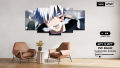 5 Part Wallboard 5Pcs In 1 Set Wall Canvas Art Ready to Hang for Living Room or Bedroom Home Decoration On Wall Canvas Painting Wall Anime Wallboard.