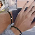 New Hand Woven Couple Bracelet A to Z Name 26 Initials Black Wristbands for Women Men Valentine's Day Gift Jewelry Accessories. 