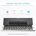 BOW Folding Keyboard Wireless Rechargeable Foldable Bluetooth Keyboard Pocket Keyboard with Pocket Size for Phone iPad.