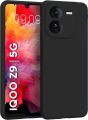 Vivo IQOO Z9 5G , Slim Fit Silky And Soft Touch Finish Silicone Matte Finish TPU - Black (With Logo).