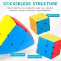 MOYU Meilong Magic Cube Children's Education Cube Puzzle Toy,Gold And Silver Cube, Magnetic Competition Puzzle Cube.