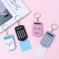Office Supplies Kawaii Mini Calculator Pocket Size Portable Digit Calculator 8 Display Cartoon Cute Keychain Calculator Key Ring. 