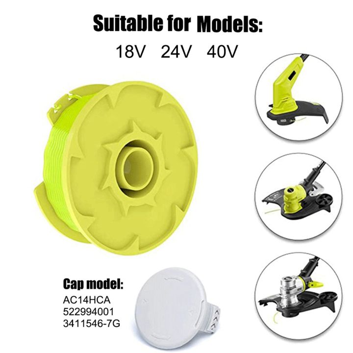JOUYI%208x%20AC80RL3%20Replacement%20Spool%20Line%20for%20Ryobi%20One%20Plus+%2018V,%2024V,%20and%2040V%20Cordless%20Trimmers,%20Weed%20Eater%20String%20Auto-Feed%20-%20Image%202