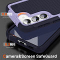 Anti-fall 2 in 1 Heavy Duty Armor Case For Samsung Galaxy S23+ Phone Case Shockproof Soft Casing Hard Back Cover.