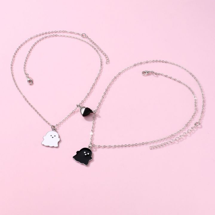 Lovecryst%202Pcs/set%20Cute%20Black%20and%20White%20Ghost%20Magnet%20Best%20Friend%20Necklace%20for%20Girls%20BFF%20Friendship%20Jewelry%20Gift%20-%20Image%203