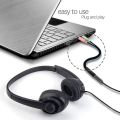 Headset Mic and Audio Splitter Cable,Headphone Stereo Y Jack Splitter Adapter, Male 3.5 mm to 2 Port 3.5 mm Famale for PC,Earphone,Tablet. 