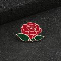 Fashion Flower Lapel Pin Women Badge 2PC Red Black Rose Design Metal Brooch Pins Couple Romantic Gift Dating Wedding Jewelry.