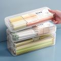 Pencil Case Large Capacity Pencil Box Space-Saving Transparent Plastic Storage Box for Home School Office Supplies. 
