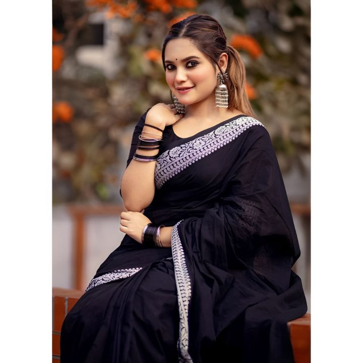 Trendsetter -Upscale Living -Tangail Tat Half Silk Saree for Girls and Women- Inventive Choice Qualityful - Easy To care and Longive