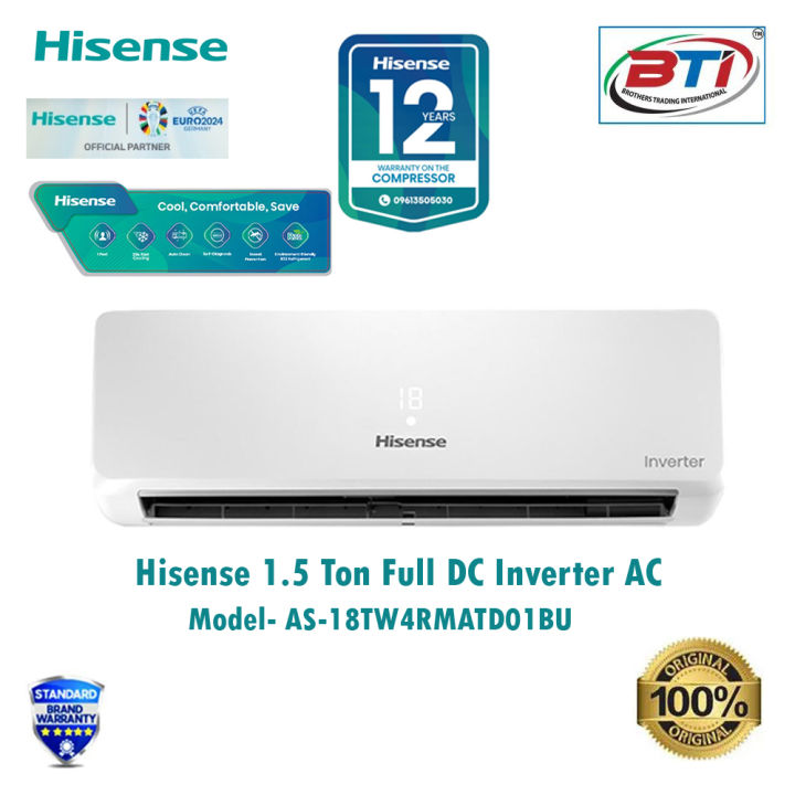 Hisense 1.5 Ton Full DC Inverter AC Model- AS-18TW4RMATD01BU