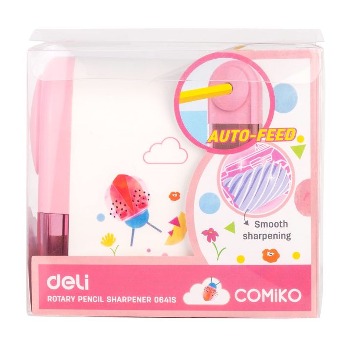 Deli%20Rotary%20Pencil%20Sharpener,%20Auto%20Feed%20Table%20Sharpener%20for%20Graphite%20&%20Colour%20Pencil,%208mm%20Cute,%20Simple%20Portable%20Easy%20Gripped%20Sharpener%20Machine%20for%20Gifting%20Kids,%20Safe%20Rotary%20Pencil%20Sharpeners%20-%20Image%202