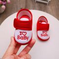 Newborn Baby Cotton Soft Shoes, I Love Baby For (0- 12 Months) - Baby Shoes Boy. 