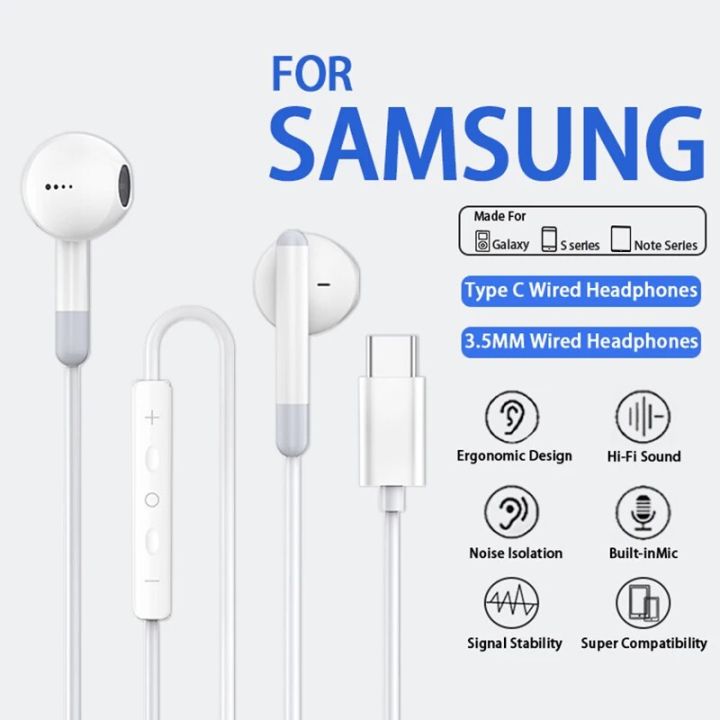 Galaxy S23 Samsung Headphones For S21 Original Type C Earbud